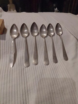 Lote 6 Cucharillas Antiguas de Postre (5 Vachier+1