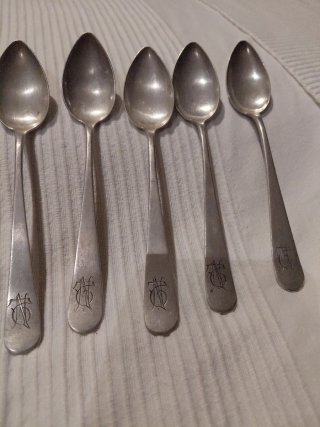 Lote 6 Cucharillas Antiguas de Postre (5 Vachier+1