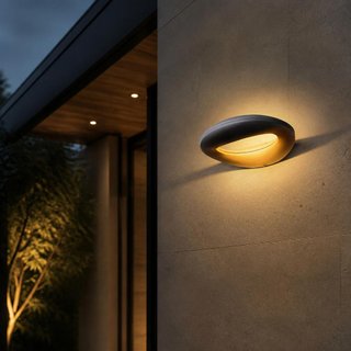 Aplique pared LED V-TAC 10W IP65 negro NUEVO