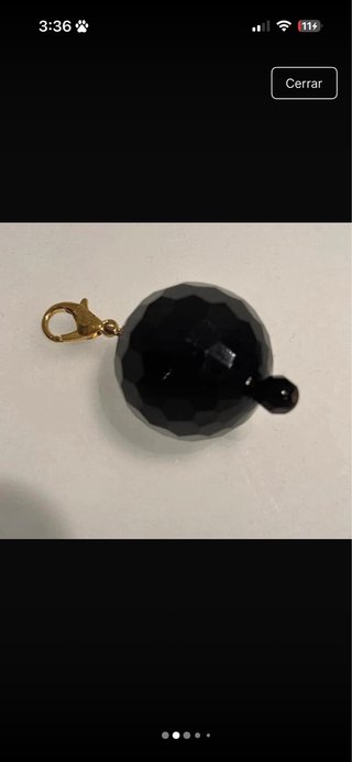 Colgante piedra negra facetada oro