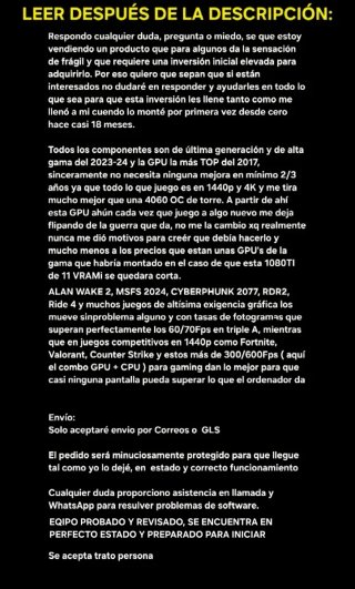 ¡OFERTAZA PC GAMING! PC Gaming Intel + Nvidia