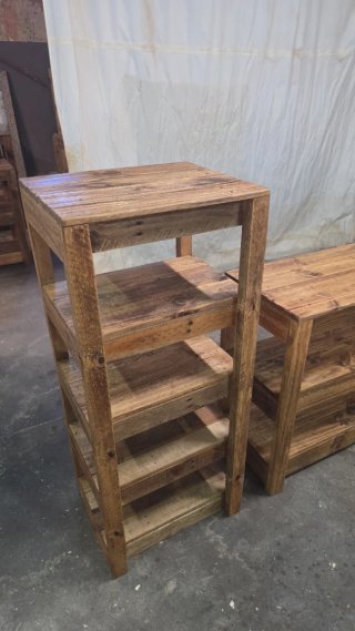 Conjunto Consolas baño madera reciclada maciza