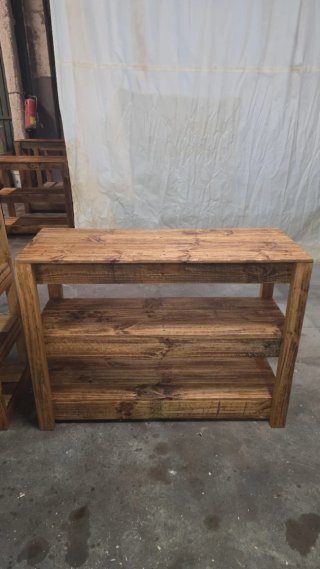 Conjunto Consolas baño madera reciclada maciza