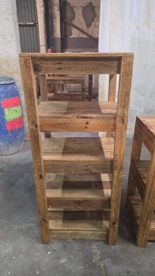 Conjunto Consolas baño madera reciclada maciza
