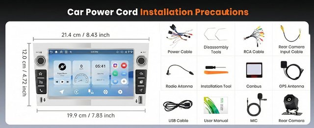 Radio Android 15 Carplay 4+64GB para Opel
