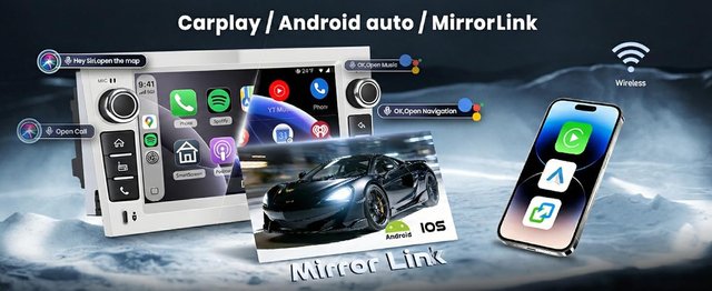 Radio Android 15 Carplay 4+64GB para Opel