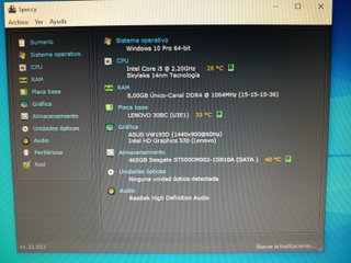 PC Lenovo i5-6400T 8GB DDR4 500GB HDD