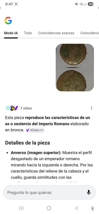 Moneda Romana Antigua de cobre