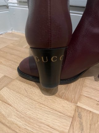 Botas Gucci Piel Marrón y Beige GG