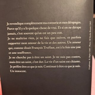 Livro "Innocent" Gérard Depardieu 2015 (Francês)