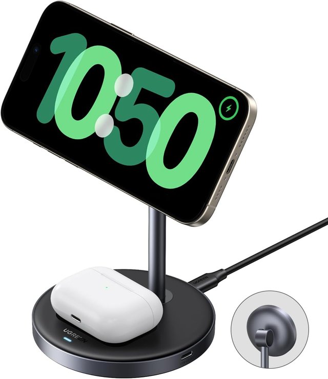 UGREEN MagFlow Qi2 Cargador Magsafe