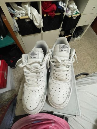 Nike Air Force 1 Skeleton Grises Blancas