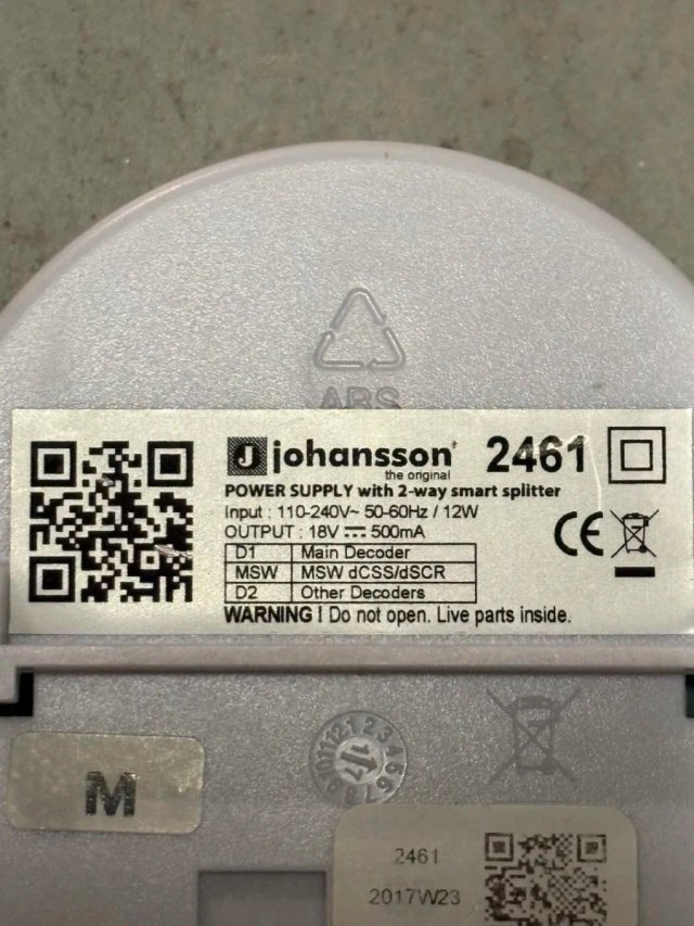 Alimentatore splitter 2 vie Johansson smart