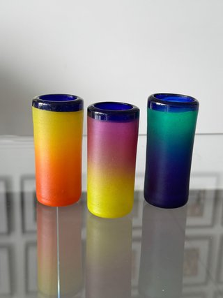 Bicchieri messicani artigianali sfumati