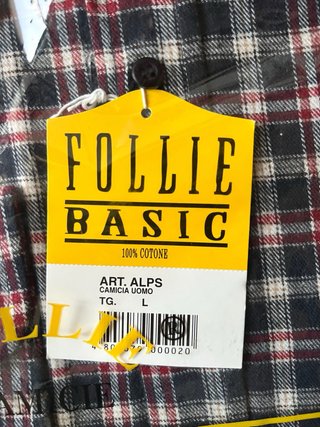 Camicia uomo Follie Basic a quadri taglia L