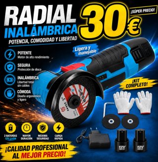 Radial a batería 30€ ¡Súper Precio!