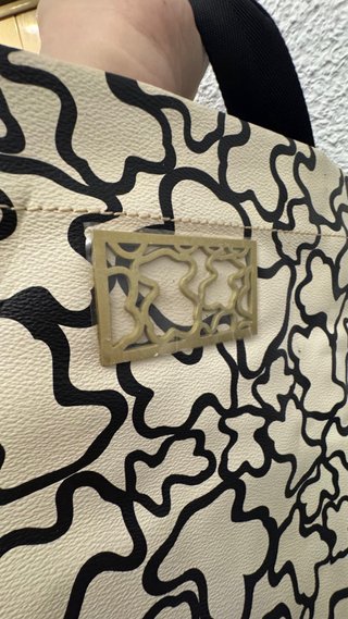 Bolso Tous Beige y Negro Original