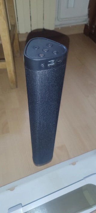 Altavoz Bluetooth Negro y Plateado