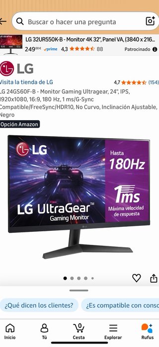 Monitor LG 24 Ultragear IPS Gaming