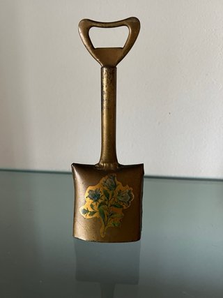 Campana cavatappi ottone decorata fiori