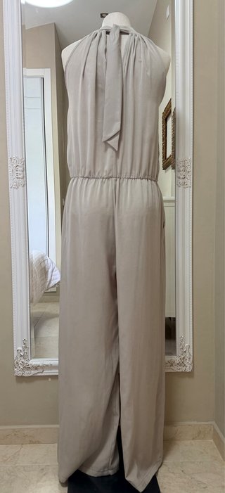 Mono largo halter gris Mango Suit