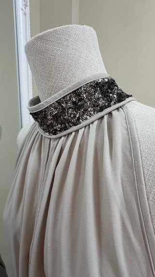 Mono largo halter gris Mango Suit