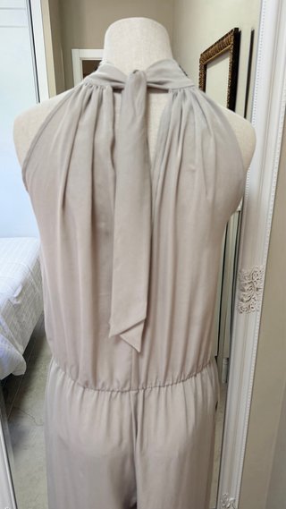 Mono largo halter gris Mango Suit