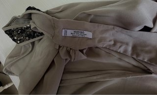 Mono largo halter gris Mango Suit