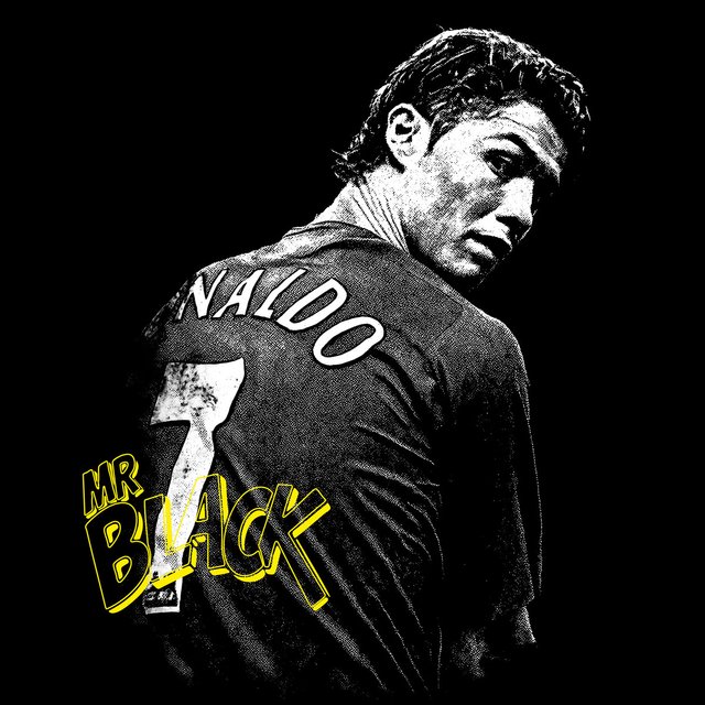 Camiseta CR7 Cristiano Ronaldo Negra