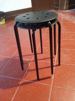 Juego de 2 taburetes negros
