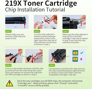 Swiss toner 219X 4x Toner No chip HP MFP 3302FDWG