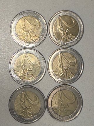 6 Monedas 2 Euros Francia, Malta, Finlandia,Chipre