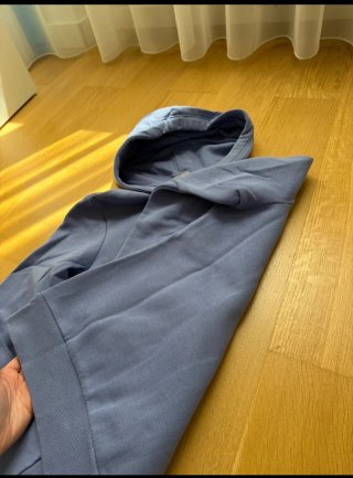 Felpa Puma blu/viola con cappuccio