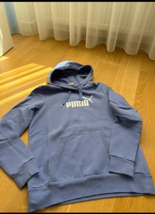 Felpa Puma blu/viola con cappuccio