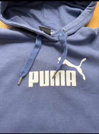 Felpa Puma blu/viola con cappuccio