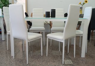 ·Mesa Comedor· + (6) Sillas Blancas. ¡ECONÓMICA!