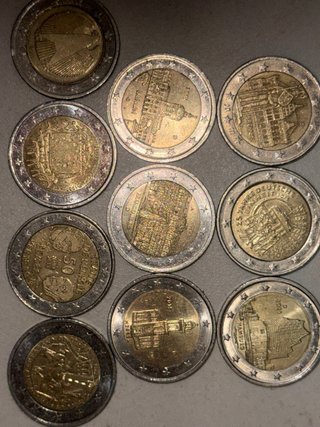 10 Monete da 2 Euro Germania