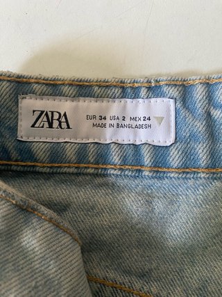 Shorts jeans Zara vita alta strappati