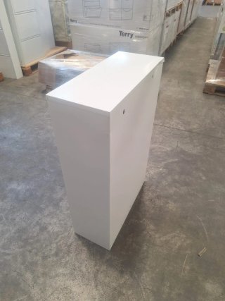 Mueble Metálico Reciclaje 4 Cubos Blanco