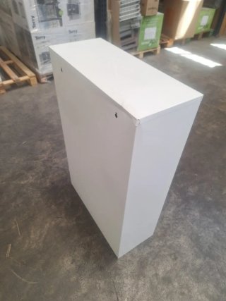 Mueble Metálico Reciclaje 4 Cubos Blanco