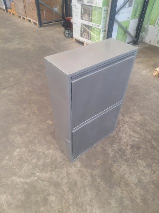 Mueble Metálico Reciclaje 4 Cubos Gris