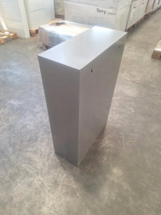 Mueble Metálico Reciclaje 4 Cubos Gris