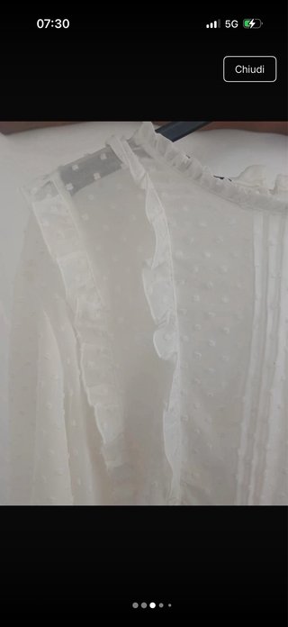 Camicia Zara bianca con pois