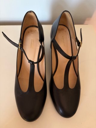 Zapatos de piel negros mujer