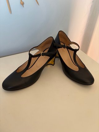 Zapatos de piel negros mujer