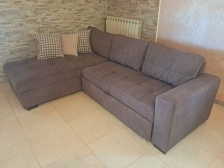 Divano letto angolare con contenitore