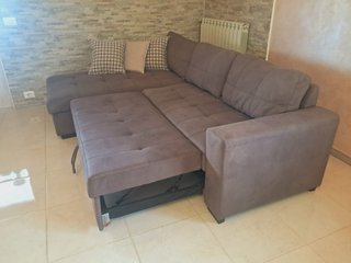 Divano letto angolare con contenitore