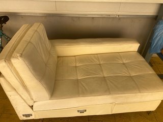 Sofá de 3 plazas piel beige