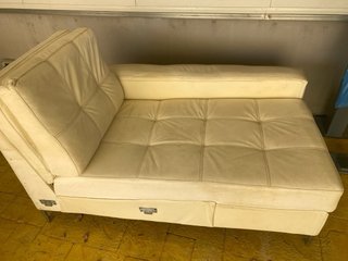 Sofá de 3 plazas piel beige