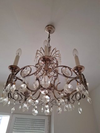 Lámpara de techo de cristal
